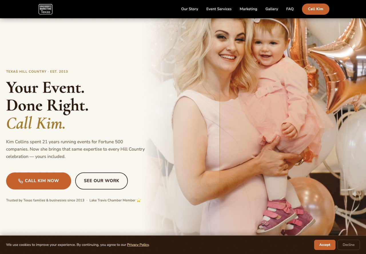 GrassRoots Marketing Texas website homepage